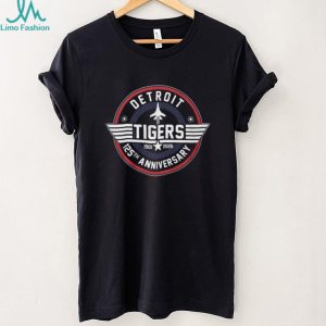 Detroit Tigers 125th Anniversary 1901 2026 Fighter Jet Style Logo T Shirt