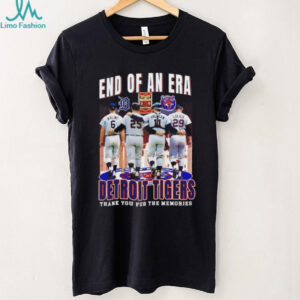 Detroit Tigers End Of An Era Thank You For The Memories Legends Signatures T Shirt