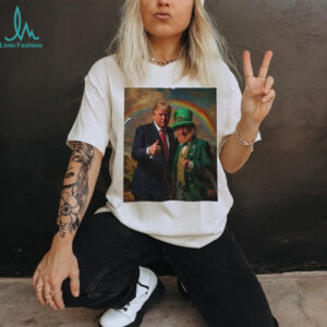 Donald Trump and Leprechaun St. Patrick's Day Rainbow T Shirt