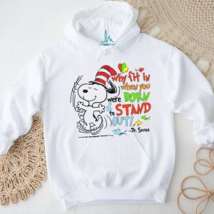 Dr. Seuss Snoopy Born To Stand Out Motivational Quote T Shirt