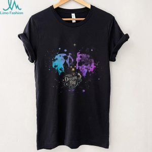 Dream Big Magical Watercolor Fairy Tale Castle Black T Shirt