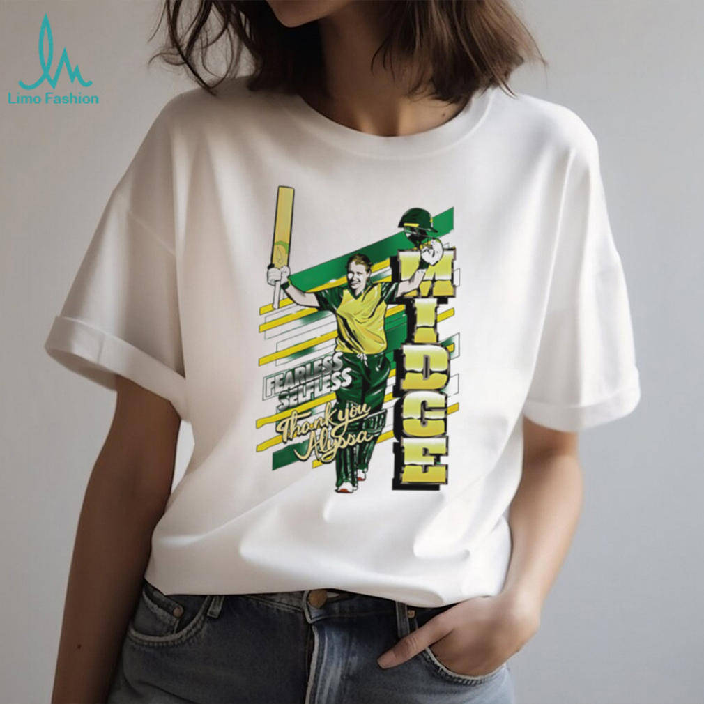 Fearless Selfless Thank You Alyssa Cricket Legend Graphic T Shirt Fearless Selfless Thank You Alyssa Cricket Legend Graphic T Shirt