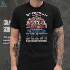 Florida Panthers 33rd Anniversary 1993 2026 Thank You For The Memories Signatures T Shirt