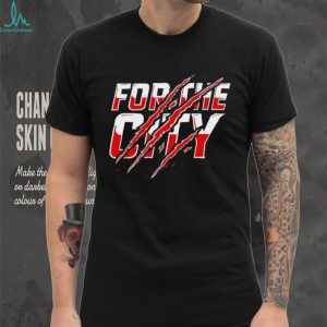 For The City Claw Scratch Red and White Graphic T Shirt