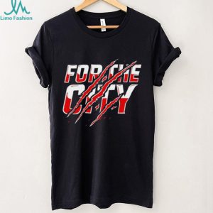 For The City Claw Scratch Red and White Graphic T Shirt