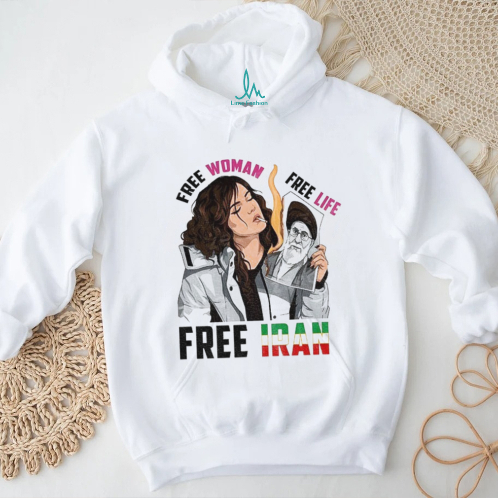 Free Woman Free Life Iranian Protest Support Graphic T Shirt Free Woman Free Life Iranian Protest Support Graphic T Shirt