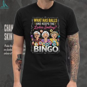 Funny Bingo Balls Ladies Smiling Graphic T Shirt for Senior Women