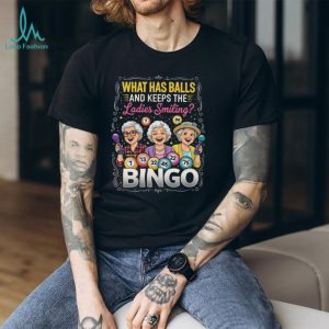 Funny Bingo Balls Ladies Smiling Graphic T Shirt for Senior Women
