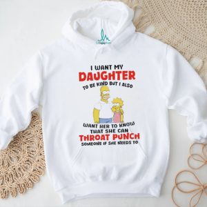 Funny Father Daughter Throat Punch Quote Cartoon T Shirt