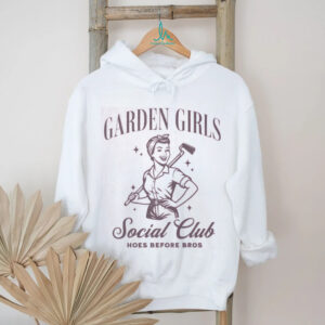 Garden Girls Social Club Hoes Before Bros Retro Style T shirt