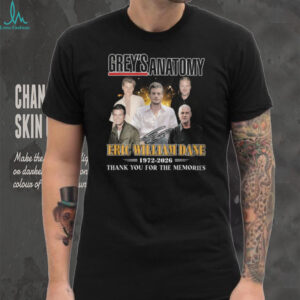 Grey's Anatomy Eric William Dane 1972 2026 Thank You For The Memories T Shirt