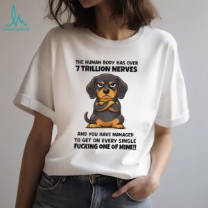 Grumpy Dachshund 7 Trillion Nerves Sarcastic T Shirt