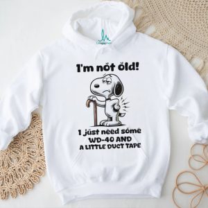 Grumpy Old Snoopy “I Need WD 40 and Duct Tape” Funny Birthday Shirt