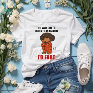 Grumpy Pajama Dachshund “I'd Fart” Sarcastic T Shirt
