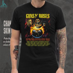 Guns N' Roses World Tour Back Print Skeleton Band T Shirt