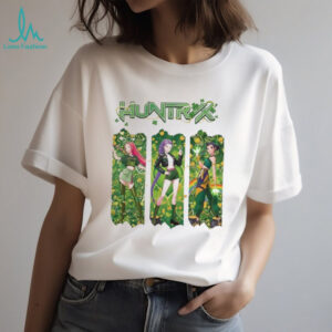 HUNTRX Anime Girls St. Patrick's Day Green Clover Aesthetic T Shirt