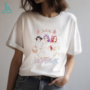 HUNTRX Anime Style Easter Bunny Girls Kawaii Pastel Graphic T Shirt