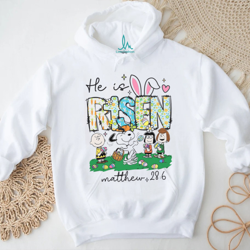 He Is Risen Matthew 28 6 Snoopy & Peanuts Friends Easter Shirt He Is Risen Matthew 28 6 Snoopy & Peanuts Friends Easter Shirt