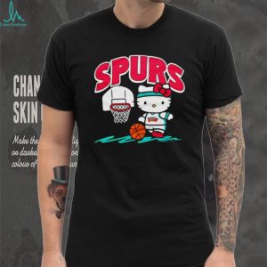 Hello Kitty San Antonio Spurs Basketball Mascot T Shirt