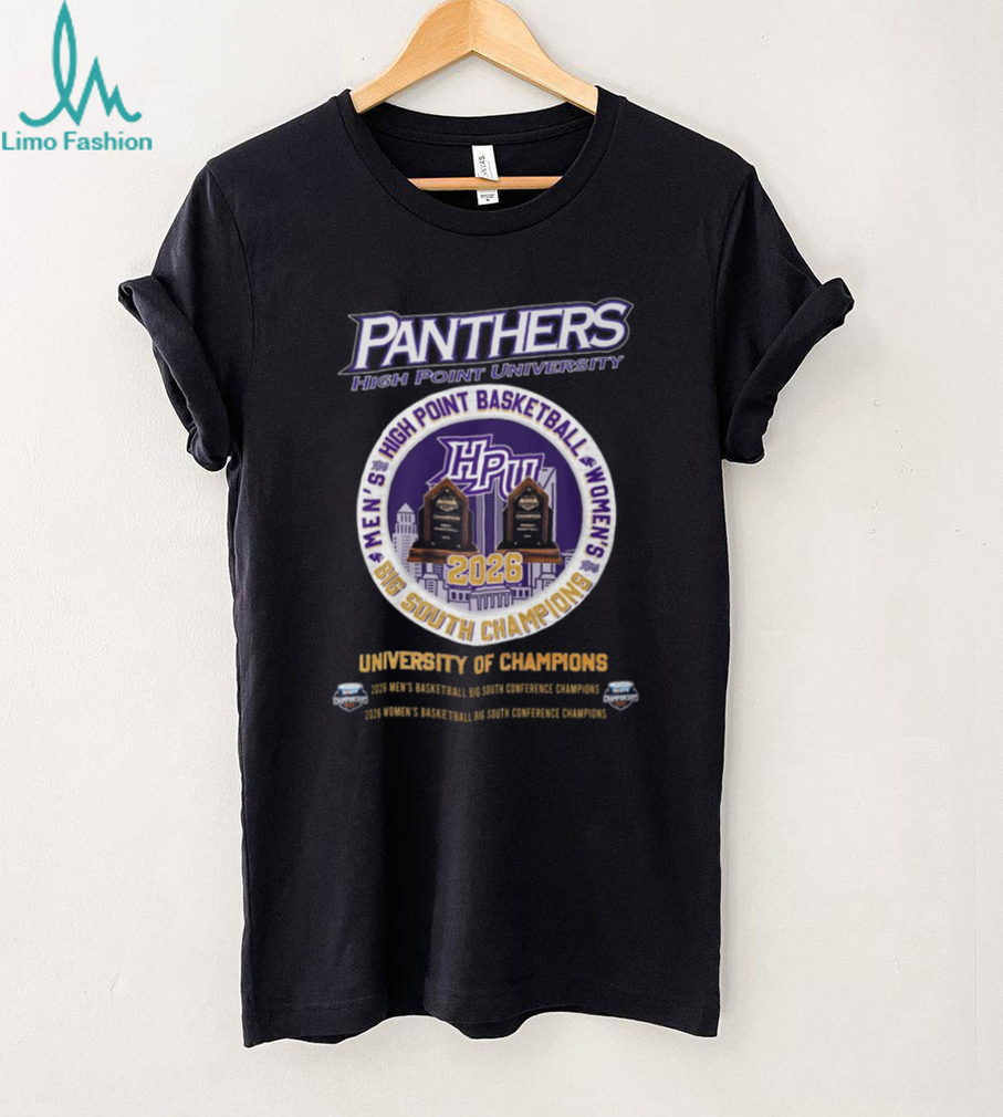High Point University Panthers 2026 Big South Champions T Shirt High Point University Panthers 2026 Big South Champions T Shirt