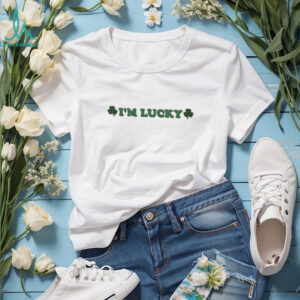 I’m Lucky Shamrock St. Patrick's Day Clover White T Shirt