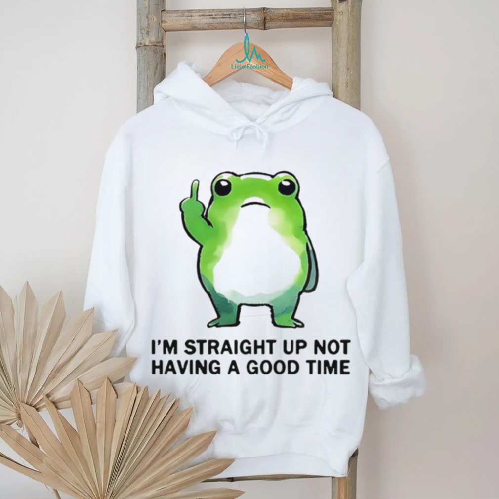 I’m Straight Up Not Having A Good Time Funny Frog Middle Finger T Shirt (2) I’m Straight Up Not Having A Good Time Funny Frog Middle Finger T Shirt (2)
