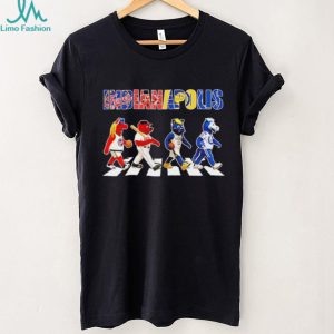 Indianapolis City Sports Mascots Abbey Road Parody T shirt
