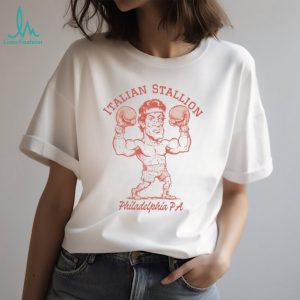 Italian Stallion Rocky Balboa Philadelphia PA Cartoon T Shirt