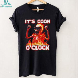 It’s Goon O'Clock Flaming Skeleton Sunglasses Graphic T shirt
