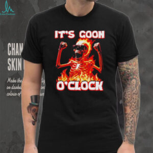 It’s Goon O'Clock Flaming Skeleton Sunglasses Graphic T shirt