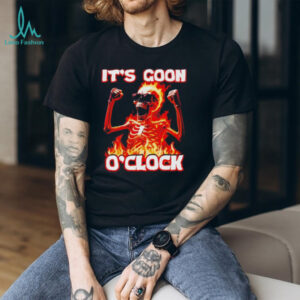 It’s Goon O'Clock Flaming Skeleton Sunglasses Graphic T shirt
