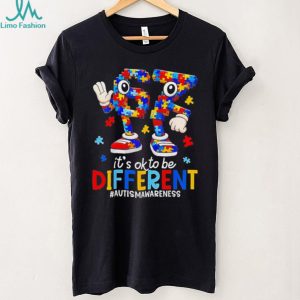 It’s OK To Be Different Puzzle Piece Autism Awareness T Shirt