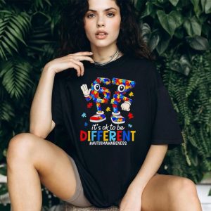 It’s OK To Be Different Puzzle Piece Autism Awareness T Shirt