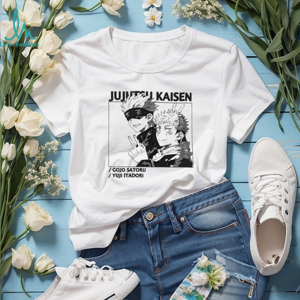 Jujutsu Kaisen Gojo Satoru and Yuji Itadori Anime Graphic Tee Jujutsu Kaisen Gojo Satoru and Yuji Itadori Anime Graphic Tee