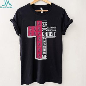 LA Angels Religious Baseball Shirt Bible Verse Cross Graphic Tee