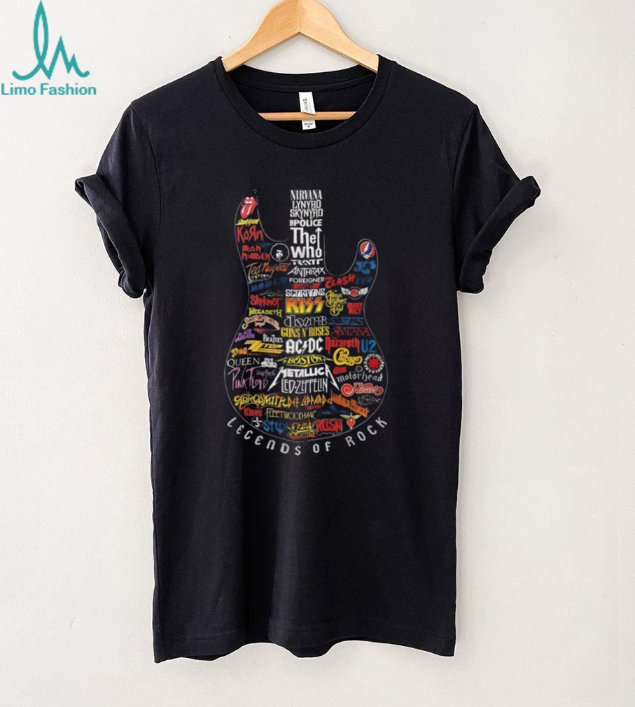 Legends of Rock Guitar Logo Mashup Heavy Metal Band T Shirt Legends of Rock Guitar Logo Mashup Heavy Metal Band T Shirt