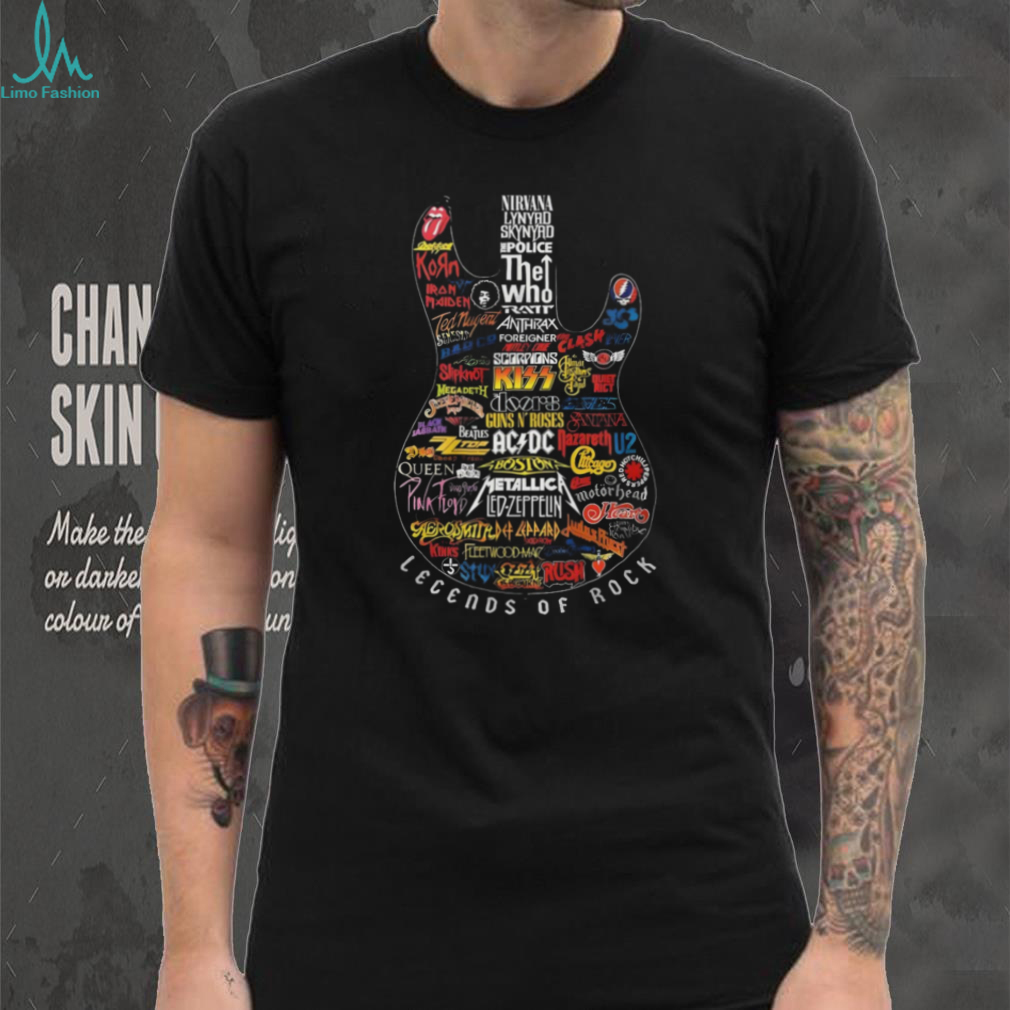 Legends of Rock Guitar Logo Mashup Heavy Metal Band T Shirt Legends of Rock Guitar Logo Mashup Heavy Metal Band T Shirt