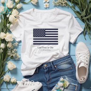 Live Free Or Die For God and Country 1776 2026 USA Flag T Shirt