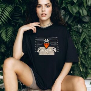 Locked In Slammers Baseball Mascot Mugshot Graphic T Shirt