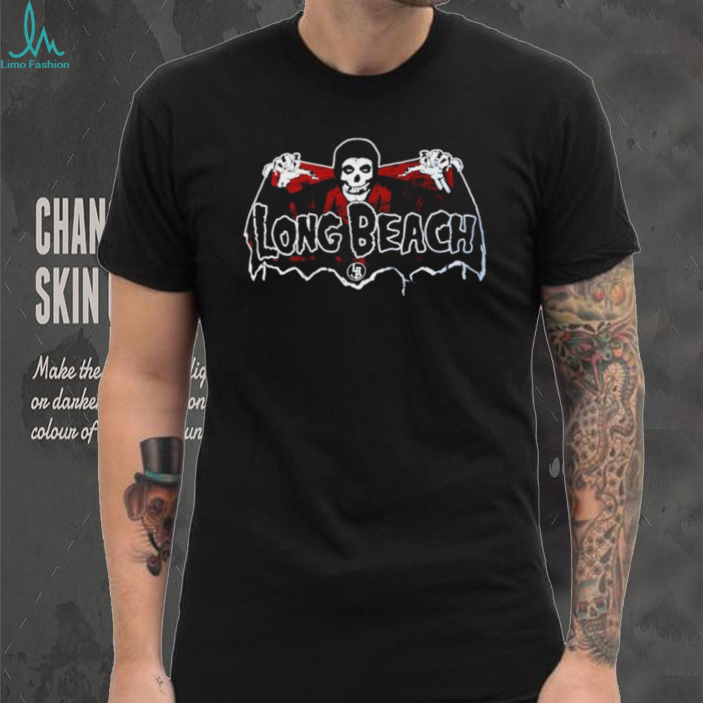 Long Beach Misfits Fiend Skull Punk Rock Style Black T Shirt Long Beach Misfits Fiend Skull Punk Rock Style Black T Shirt