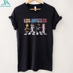 Los Angeles Sports Mascots Abbey Road Crosswalk Parody T Shirt