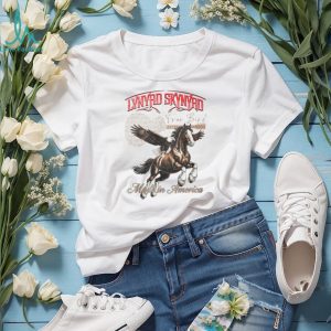 Lynyrd Skynyrd Free Bird Made In America Eagle and Horse Graphic T Shirt