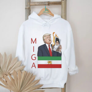 MIGA Trump Supporting Iranian Heritage Lion Sun Flag T Shirt