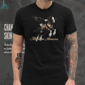 Made In America Majestic Horse and Bald Eagle Graphic T Shirt