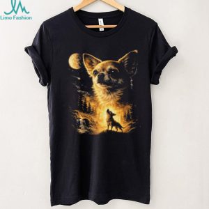 Majestic Chihuahua Moon & Forest Landscape Graphic T Shirt