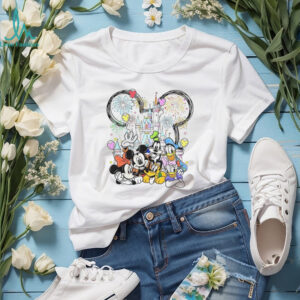 Mickey and Friends Disney Family Vacation 2026 Happiest Place T Shirt