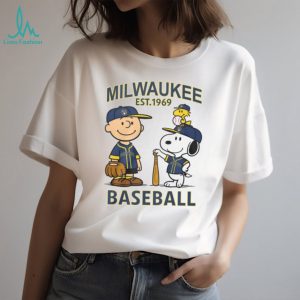 Milwaukee Baseball Peanuts Charlie Brown Snoopy Woodstock Est 1969 T Shirt