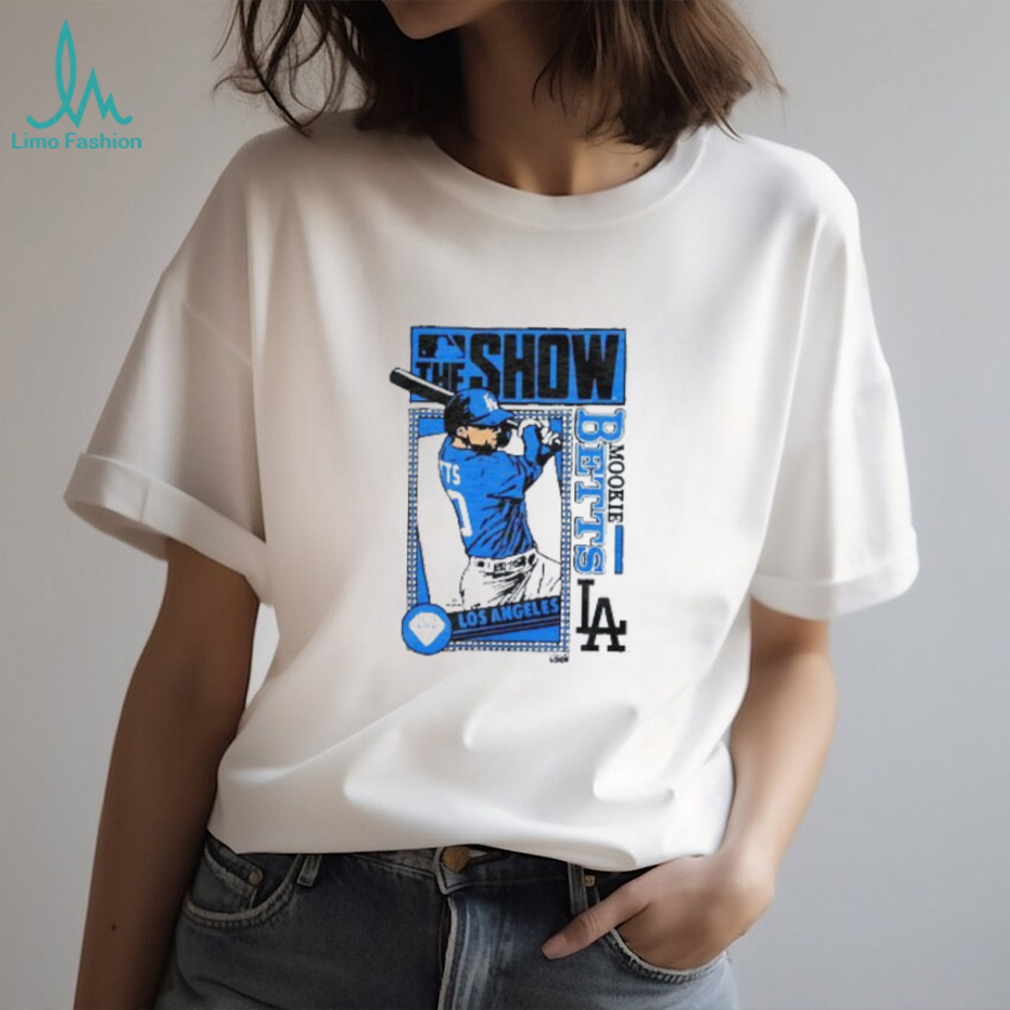 Mookie Betts Los Angeles Dodgers “The Show” White Graphic T Shirt Mookie Betts Los Angeles Dodgers “The Show” White Graphic T Shirt