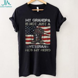 My Grandpa Is Not Just A Veteran He's My Hero US Flag T Shirt