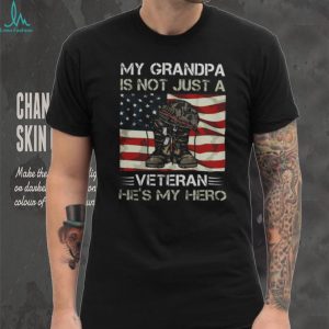 My Grandpa Is Not Just A Veteran He's My Hero US Flag T Shirt